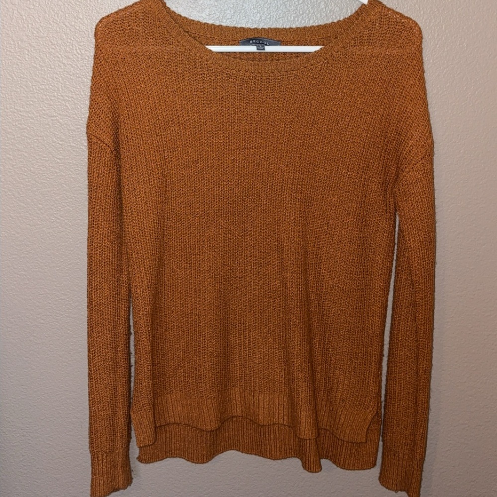 Be Cool Rust Knit Pullover - image 1